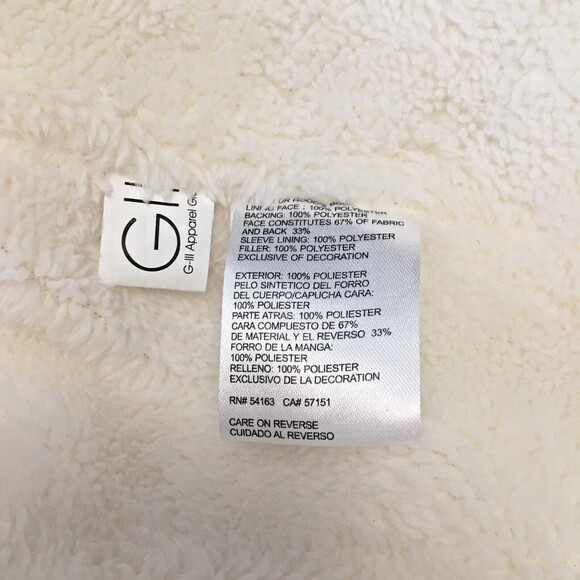 NY Jets Official Logo Quilted Womens S Puffer Jacket Faux Fur Lining Hood Zip - Picture 9 of 11